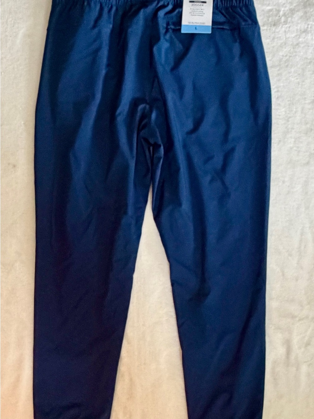 NWT Member's Mark Men's Travel Joggers, Large, Navy